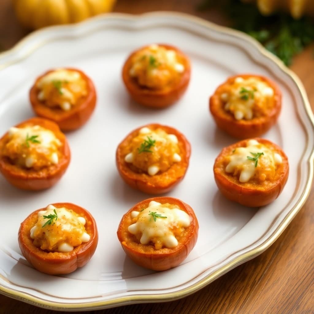 Cheesy Stuffed Pumpkin Bites