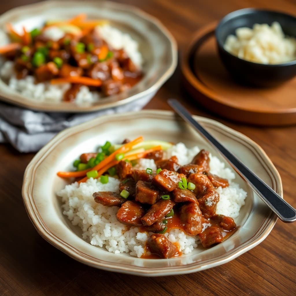 Saucy Korean Beef Rice Bowls