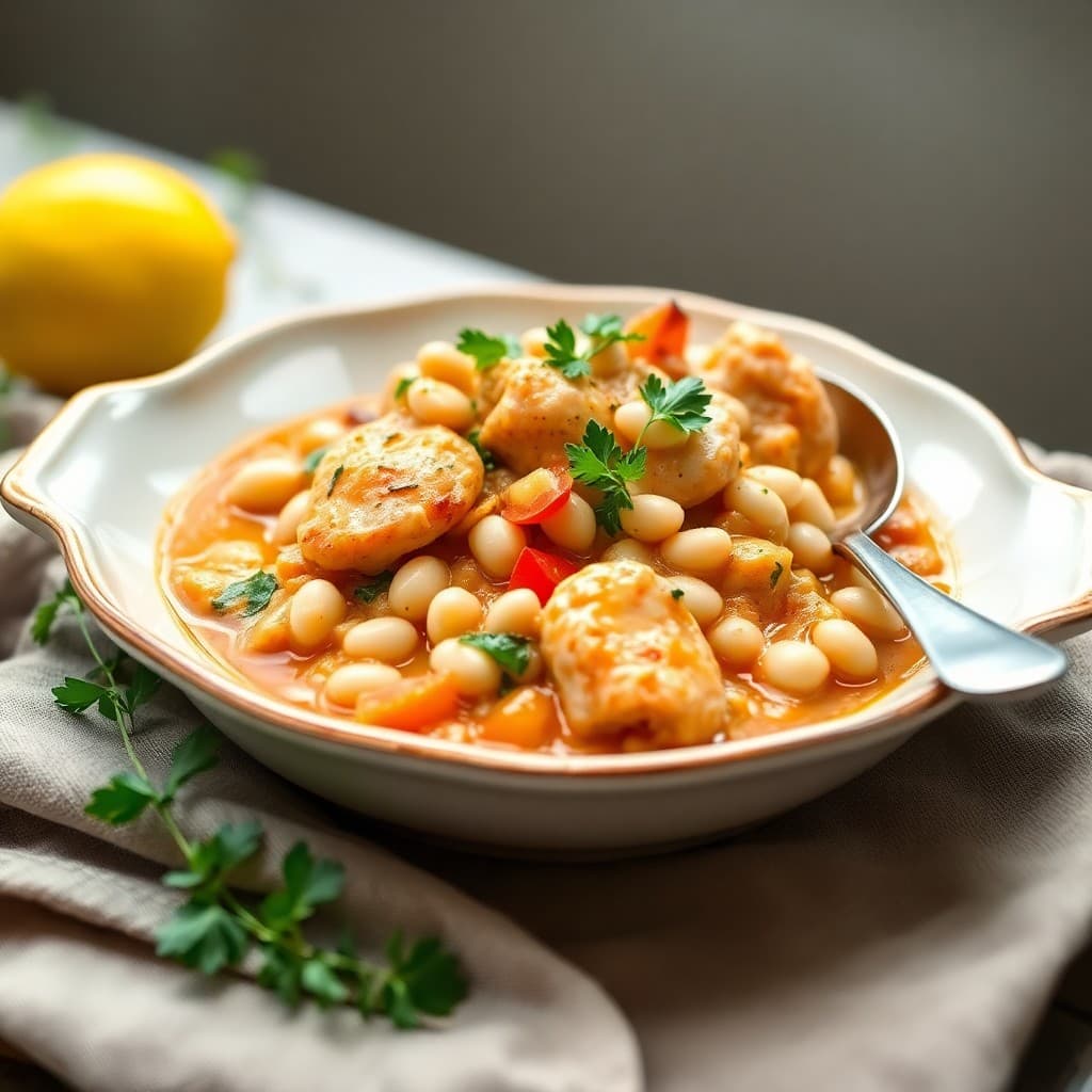 Tuscan White Bean and Lemon Chicken Stew