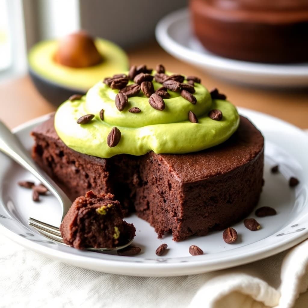 Peruvian Purple Potato & Cacao Nib Torte with Avocado Mousse