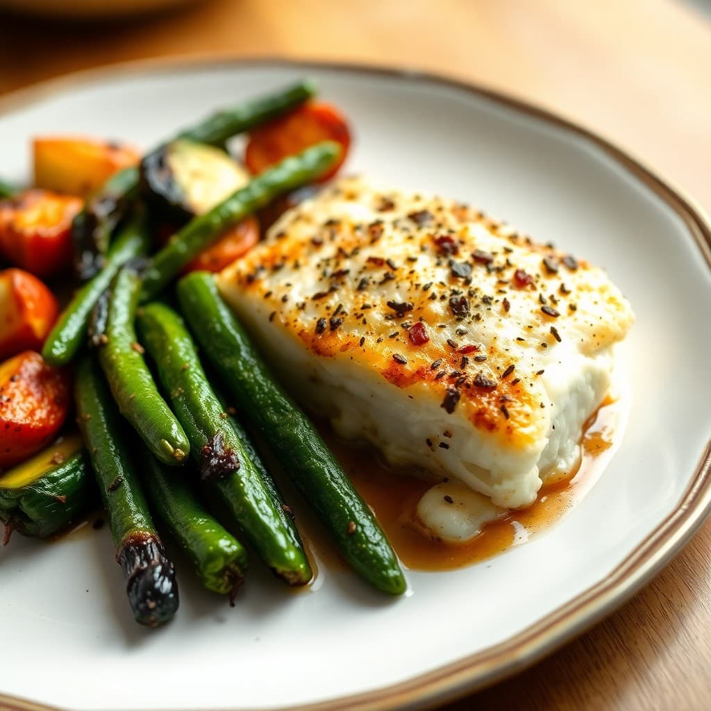 Garlic Herb Baked Cod with Roasted Vegetables