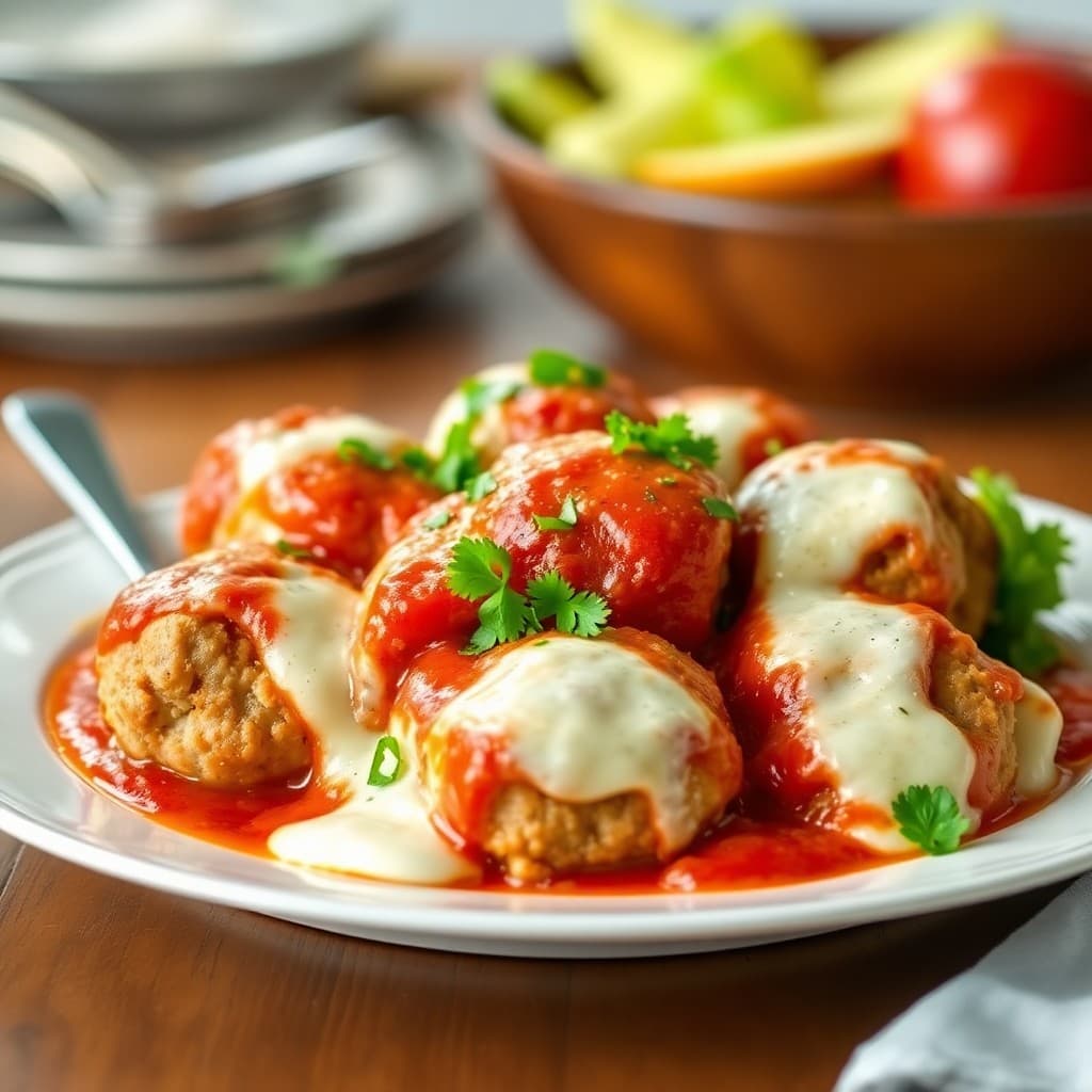 Zesty Chicken Parm Meatballs