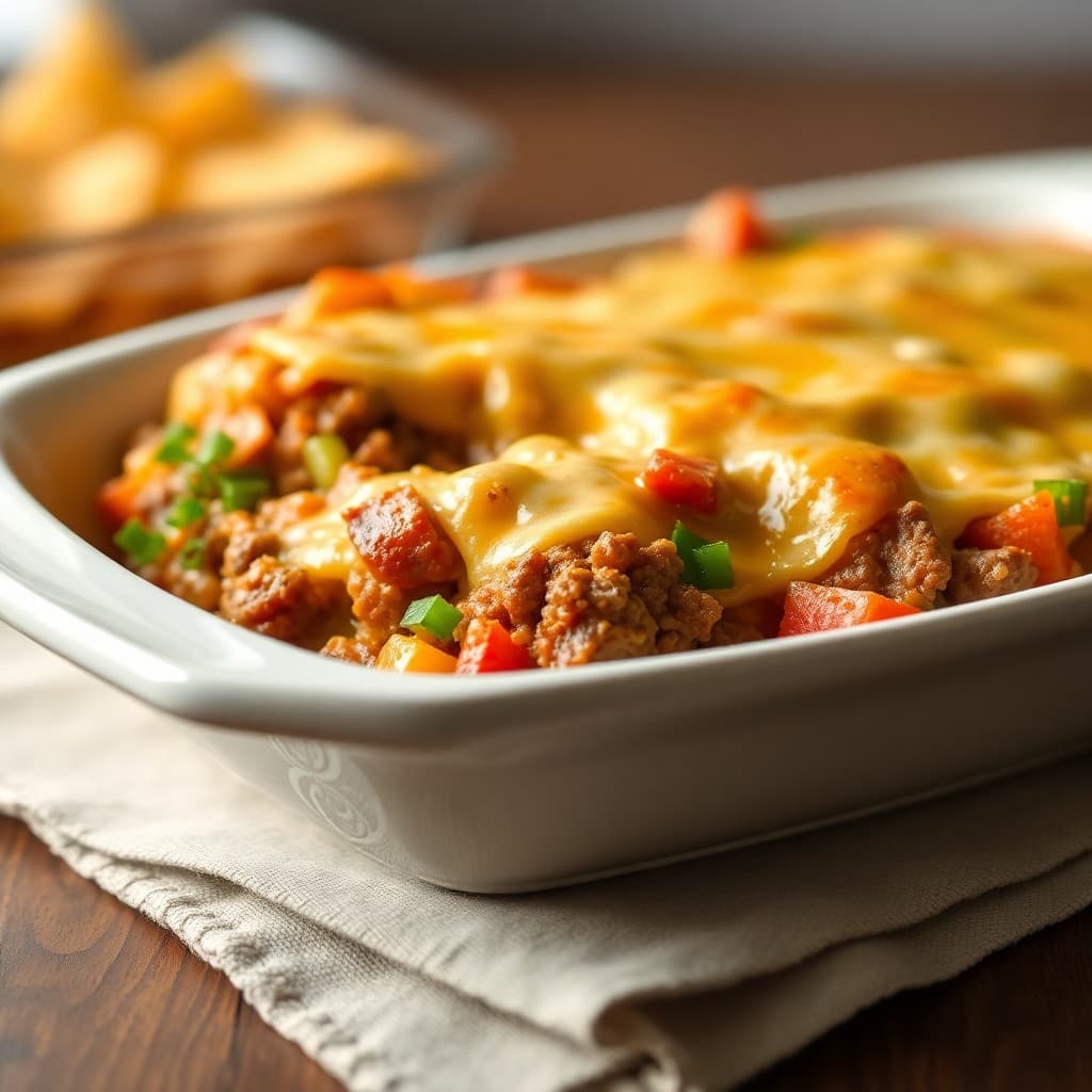 Cheesy Beef & Veggie Casserole