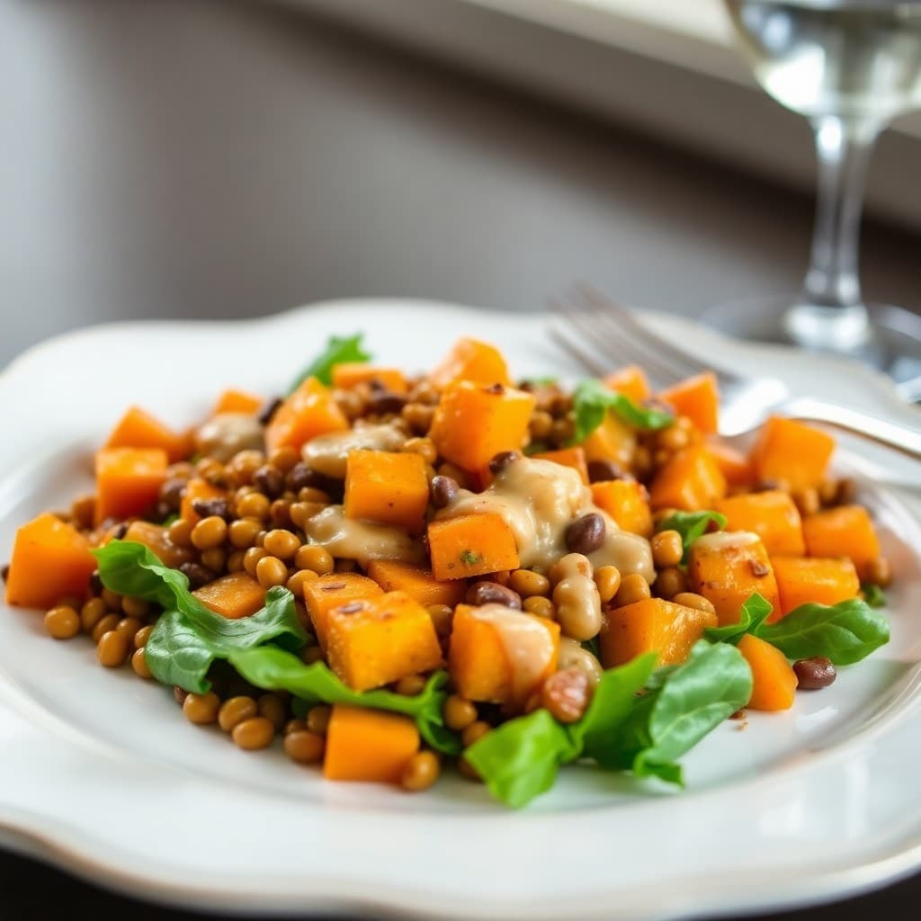 Roasted Butternut Squash and Lentil Salad