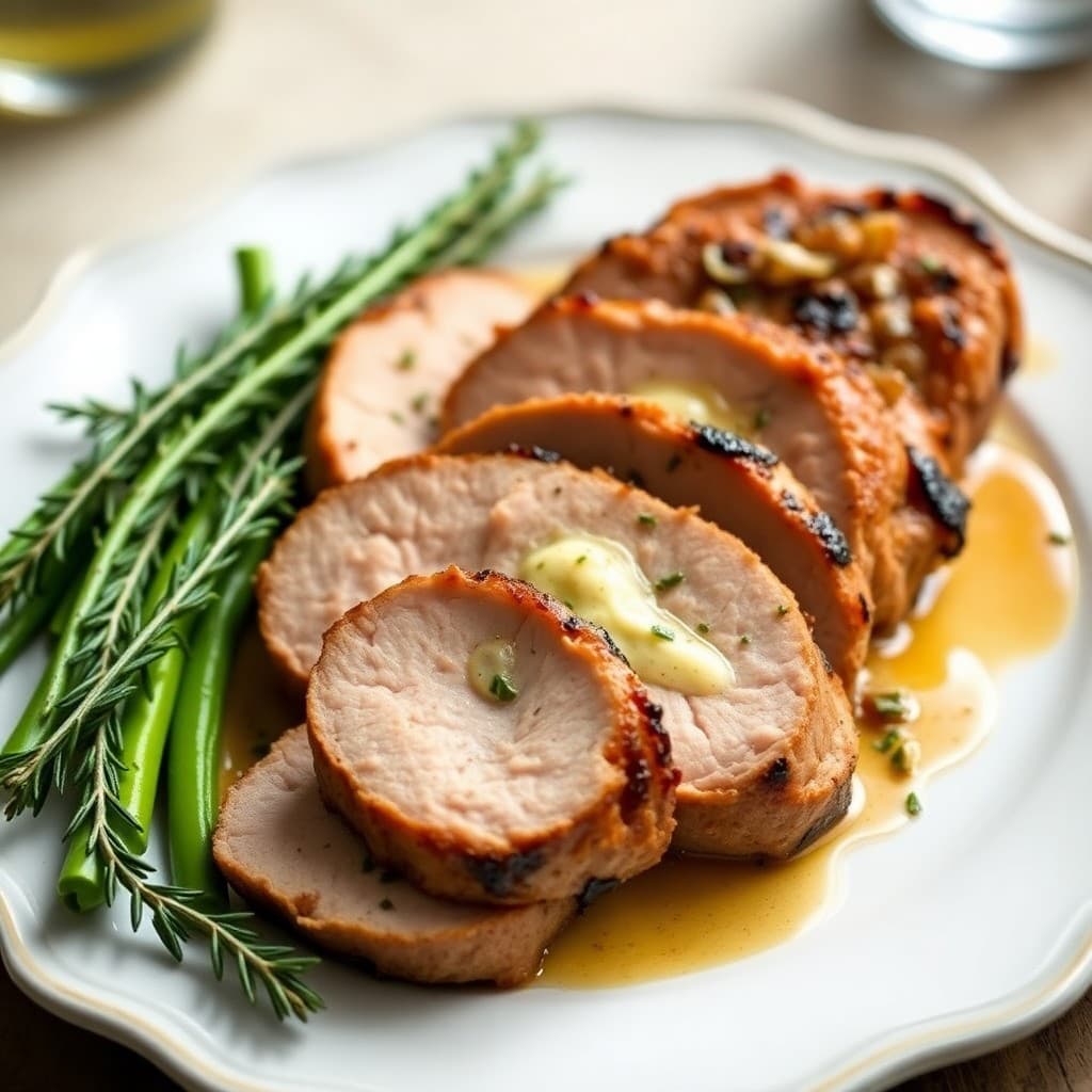 Roasted Pork Tenderloin with Garlic-Herb Butter