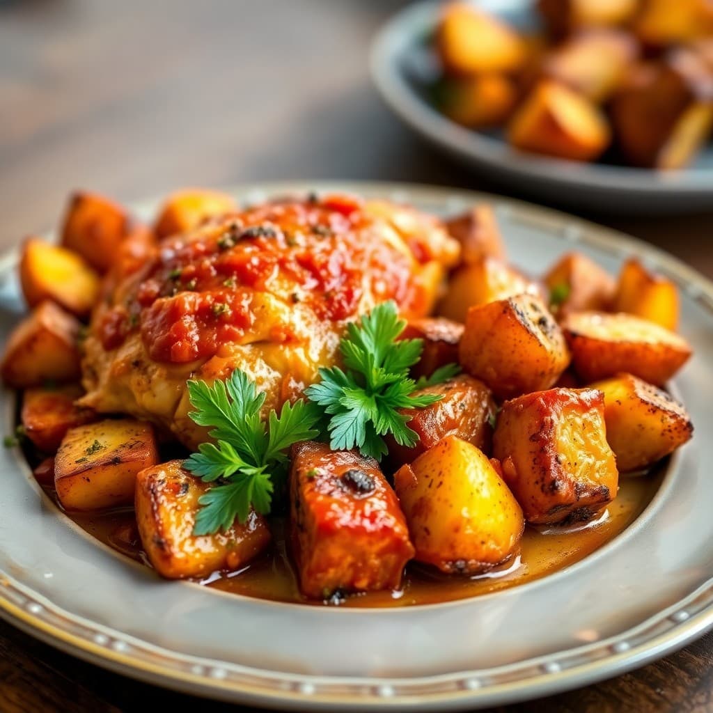 Zesty Spanish Chicken and Paprika Potatoes