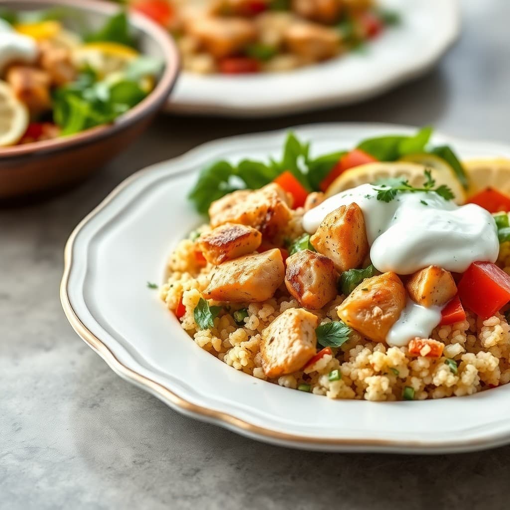 Zesty Lemon-Herb Mediterranean Chicken Bowls