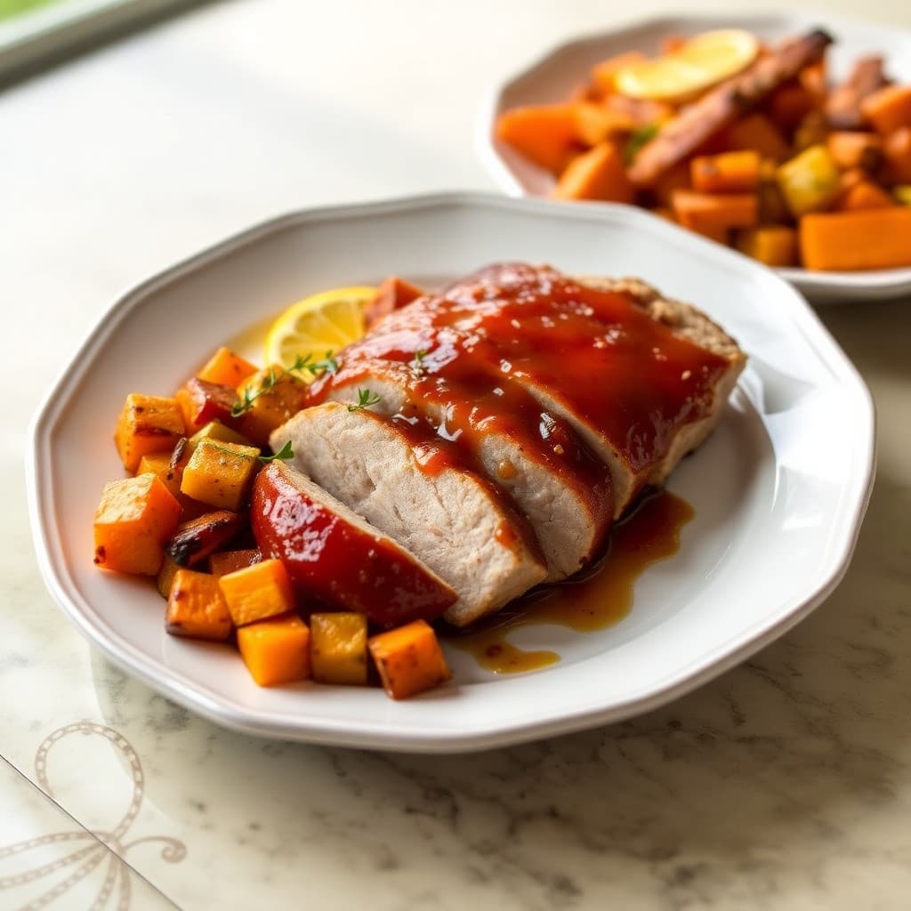 Citrus-Glazed Pork Tenderloin with Roasted Sweet Potato Medley