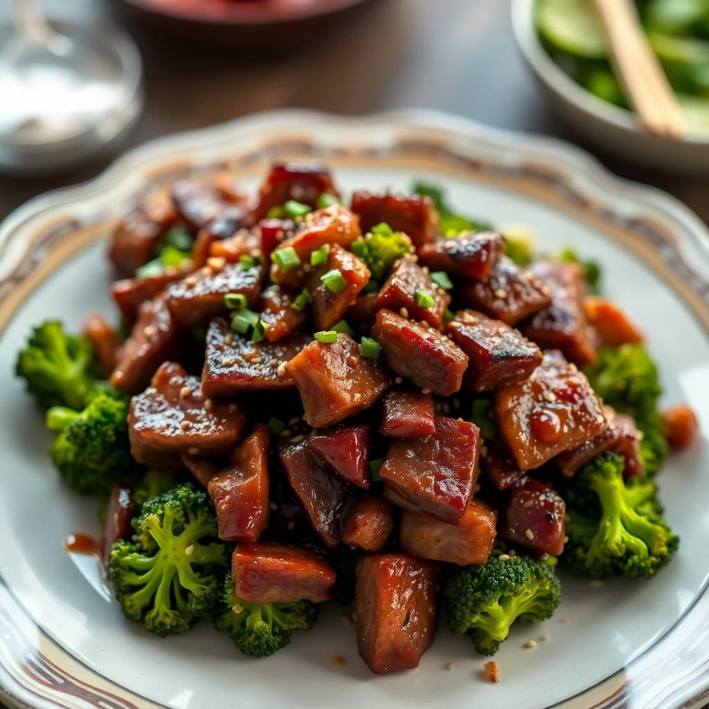 Korean Bulgogi Beef with Sesame Roasted Broccoli