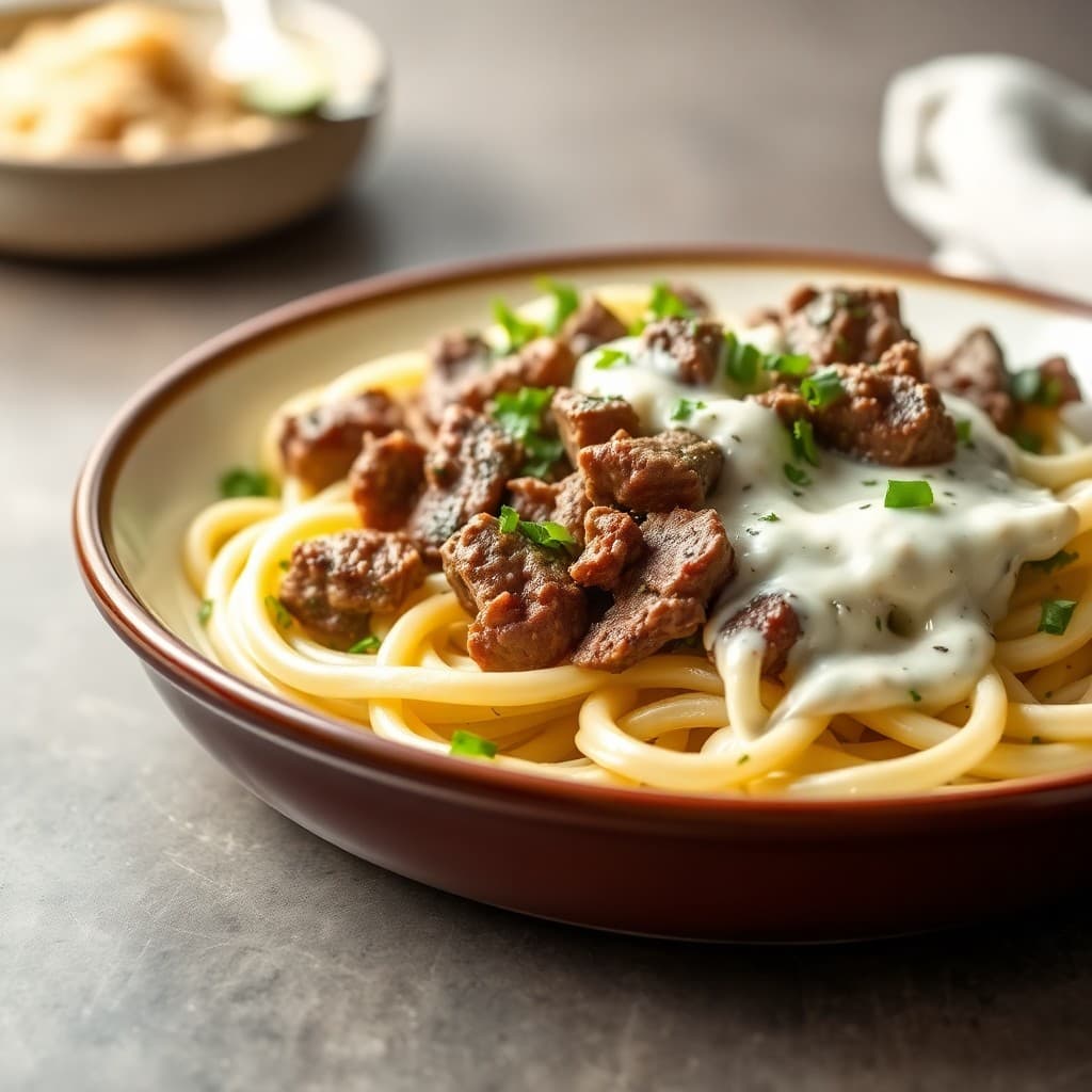 Beef Zucchini Alfredo