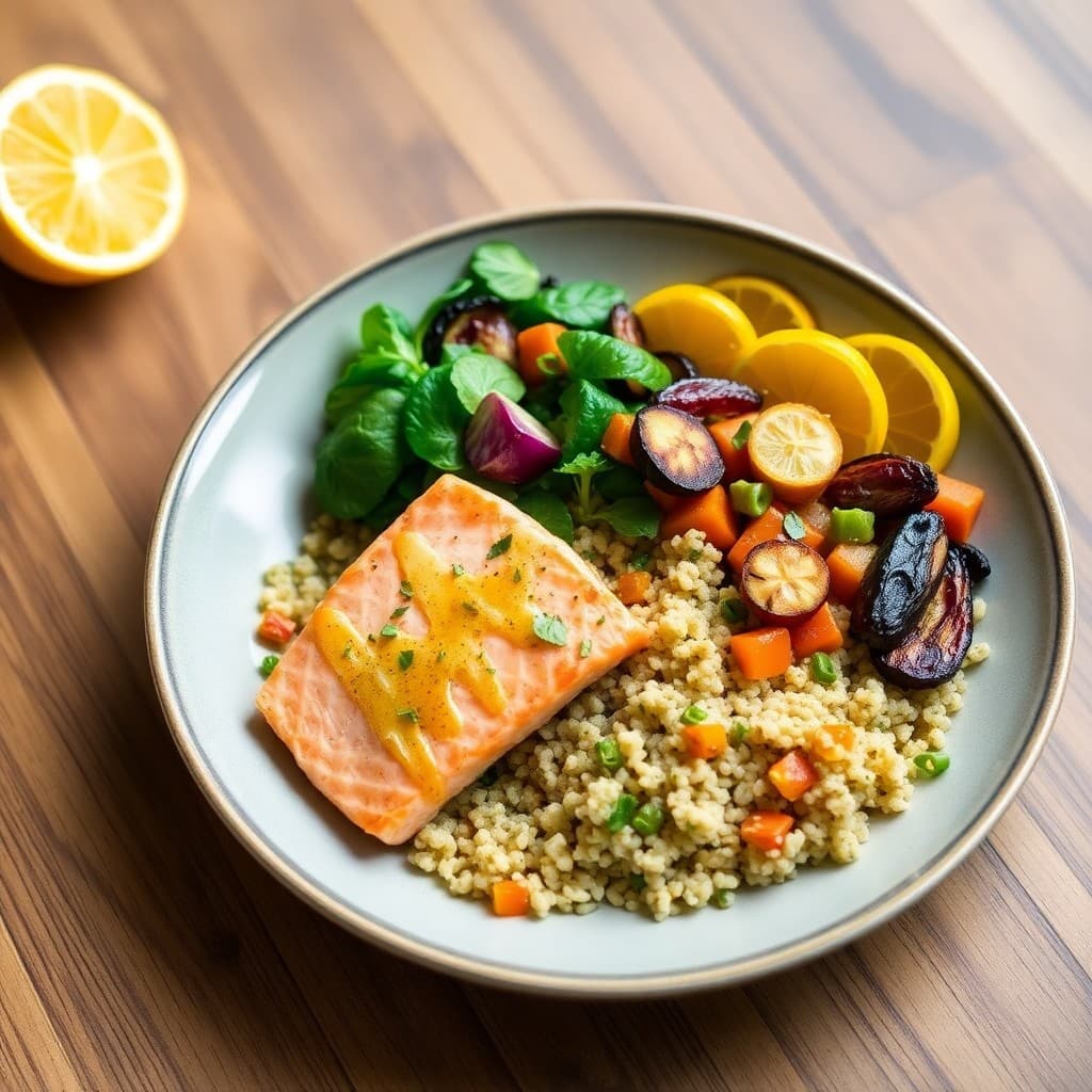 Zesty Citrus Salmon Quinoa Bowl