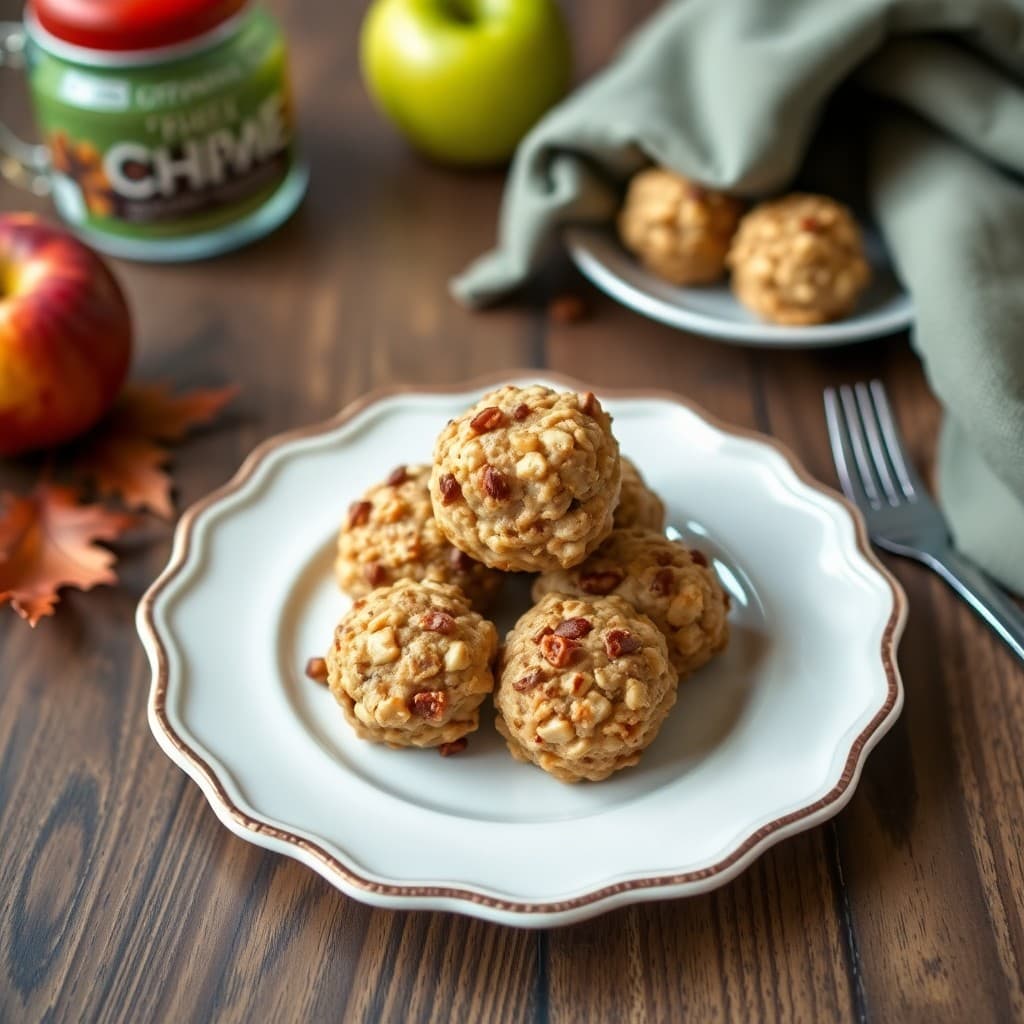 Autumn Apple Oatmeal Bites