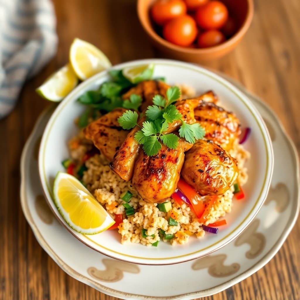 Vibrant Vietnamese Lemongrass Chicken Bowls