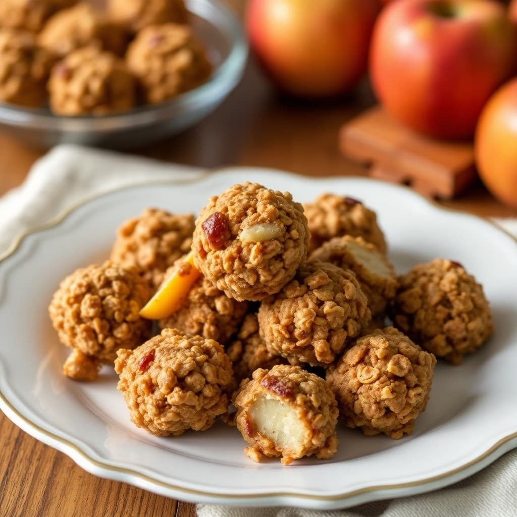 Autumn Apple Cinnamon Granola Bites