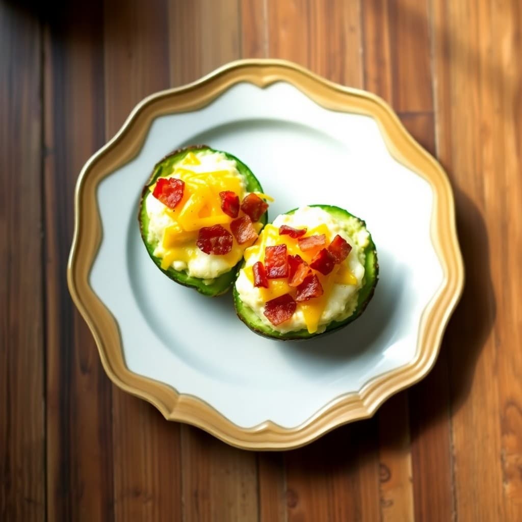 Keto Breakfast Baked Avocado Boats