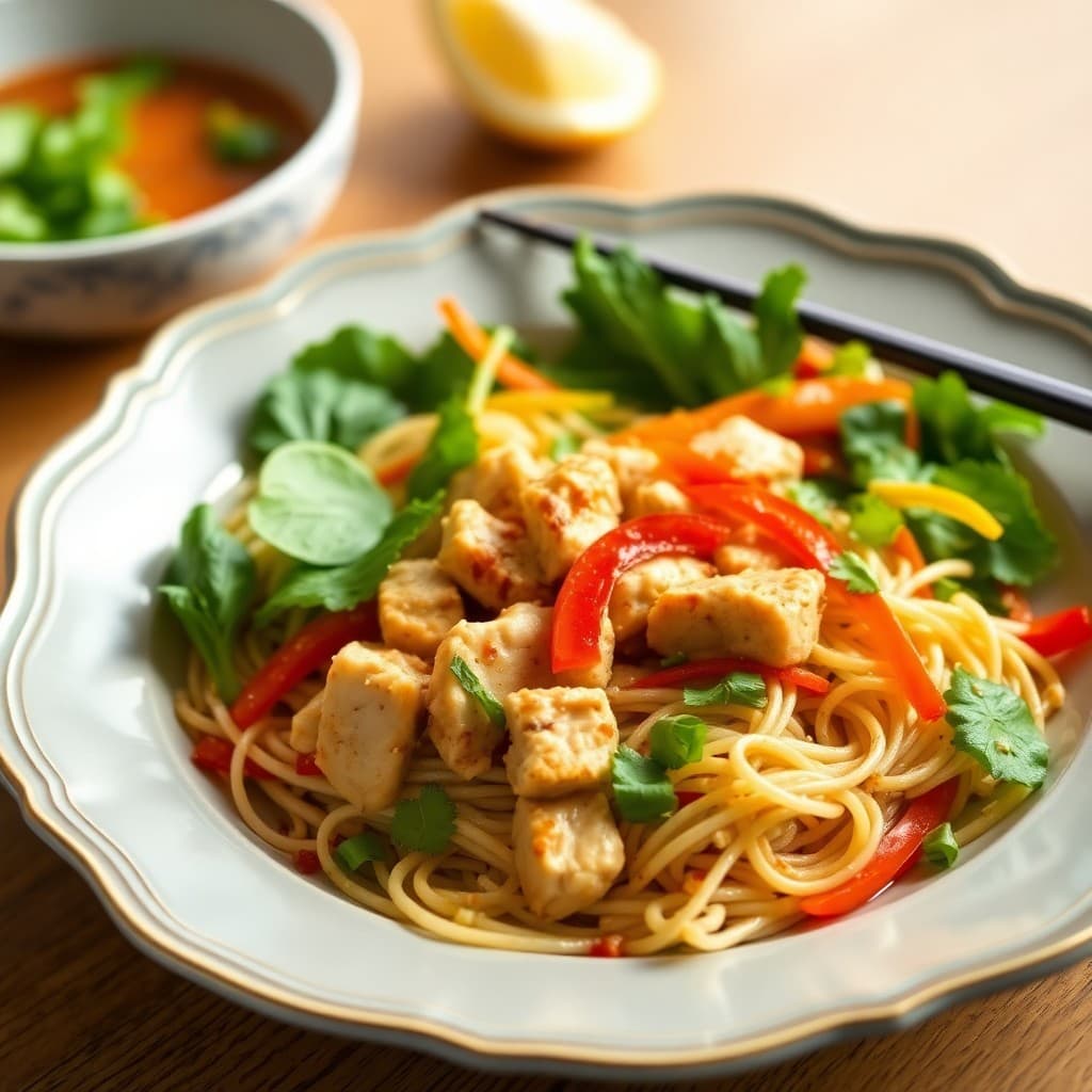 Vibrant Vietnamese Chicken Vermicelli Bowls