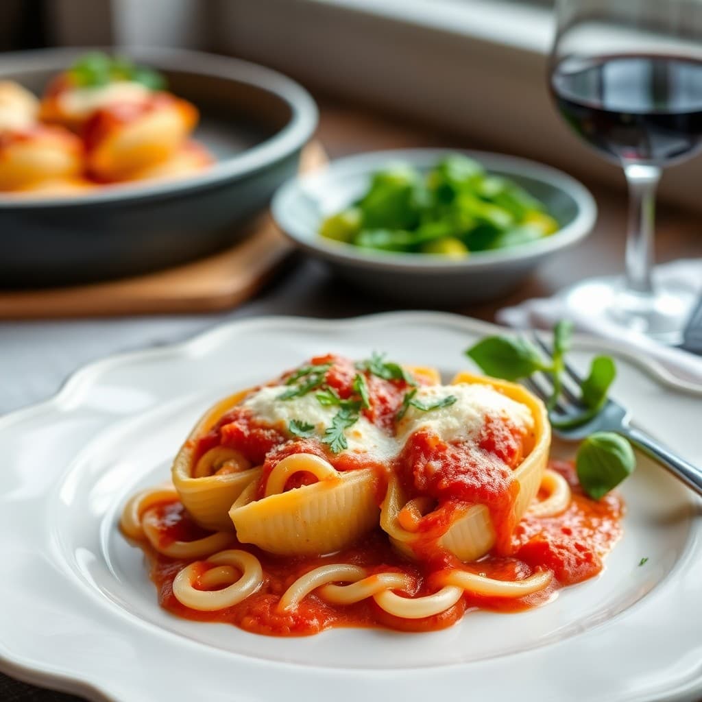 Vibrant Italian Chicken Parmesan Stuffed Shells