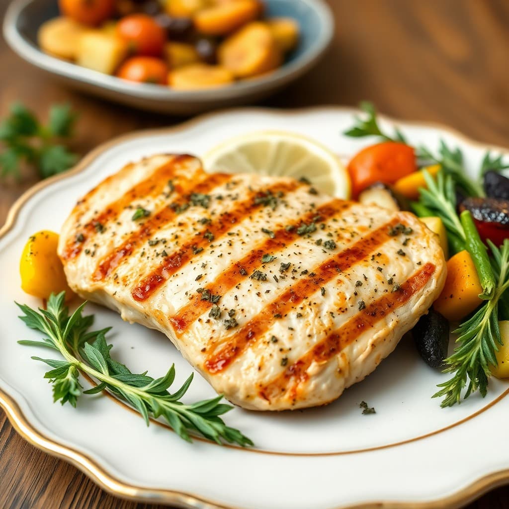 Lemon Herb Grilled Chicken with Roasted Vegetables