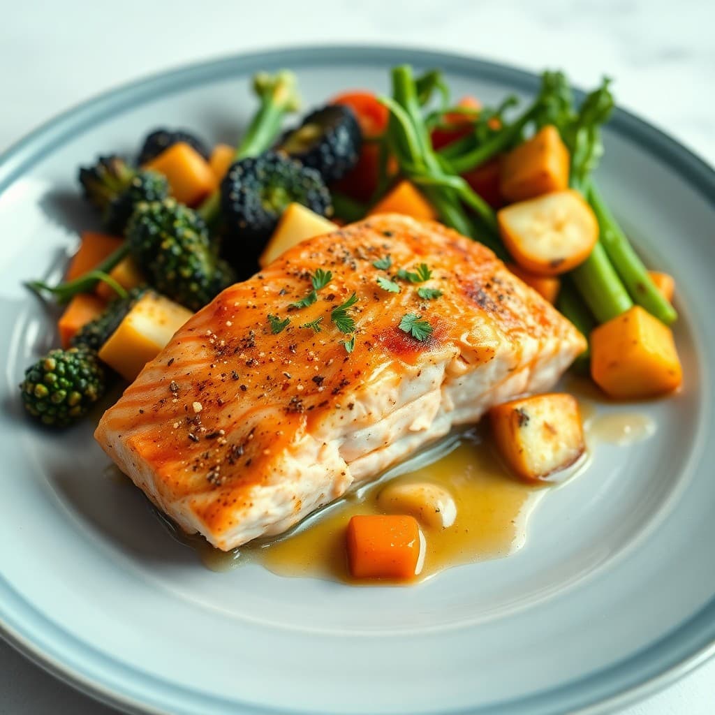 Satiating Salmon with Roasted Veggies