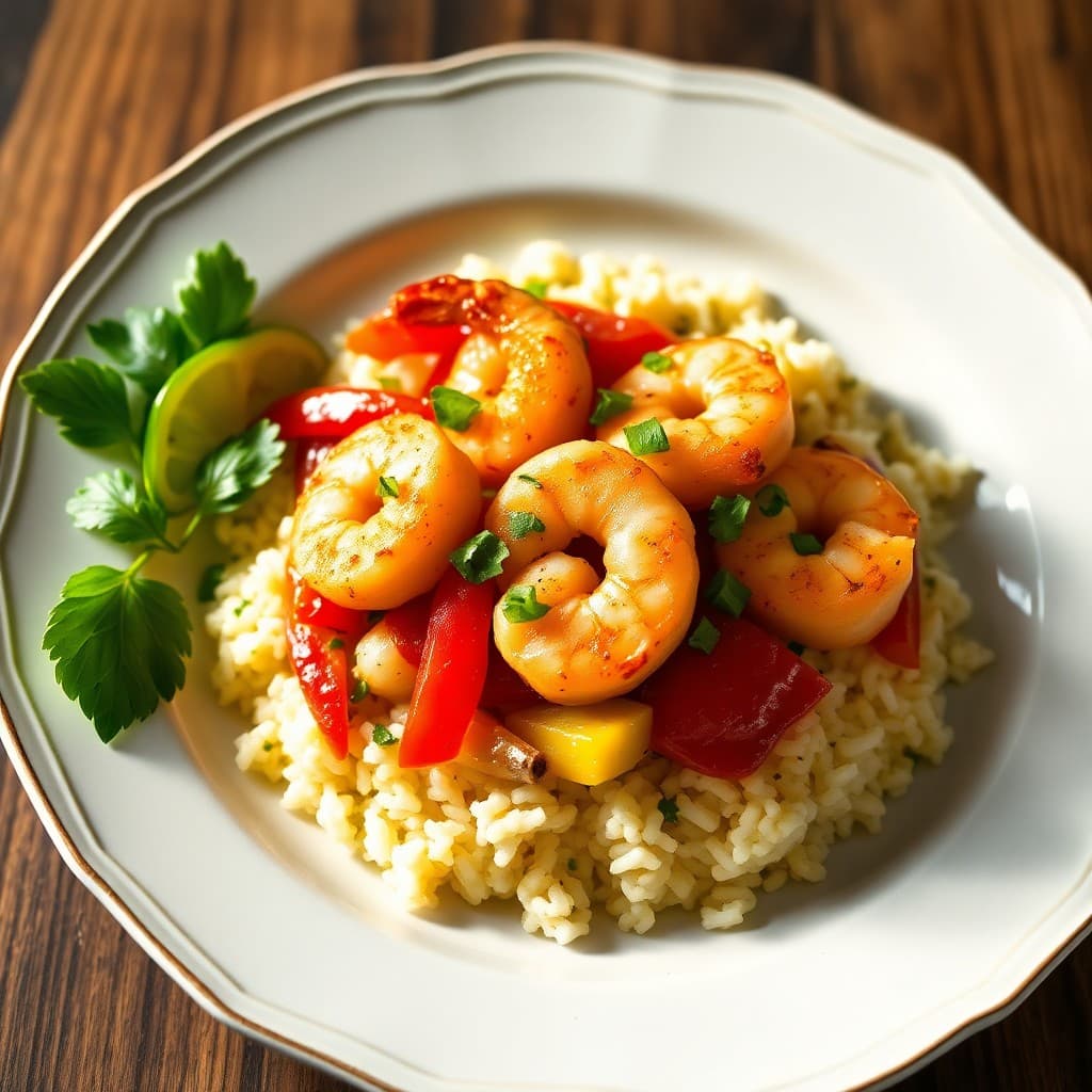 Sizzling Garlic Shrimp Fajita Bowls