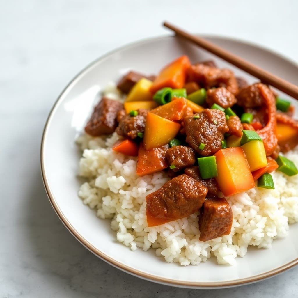 Korean-Inspired Beef and Vegetable Stir-Fry Bowls