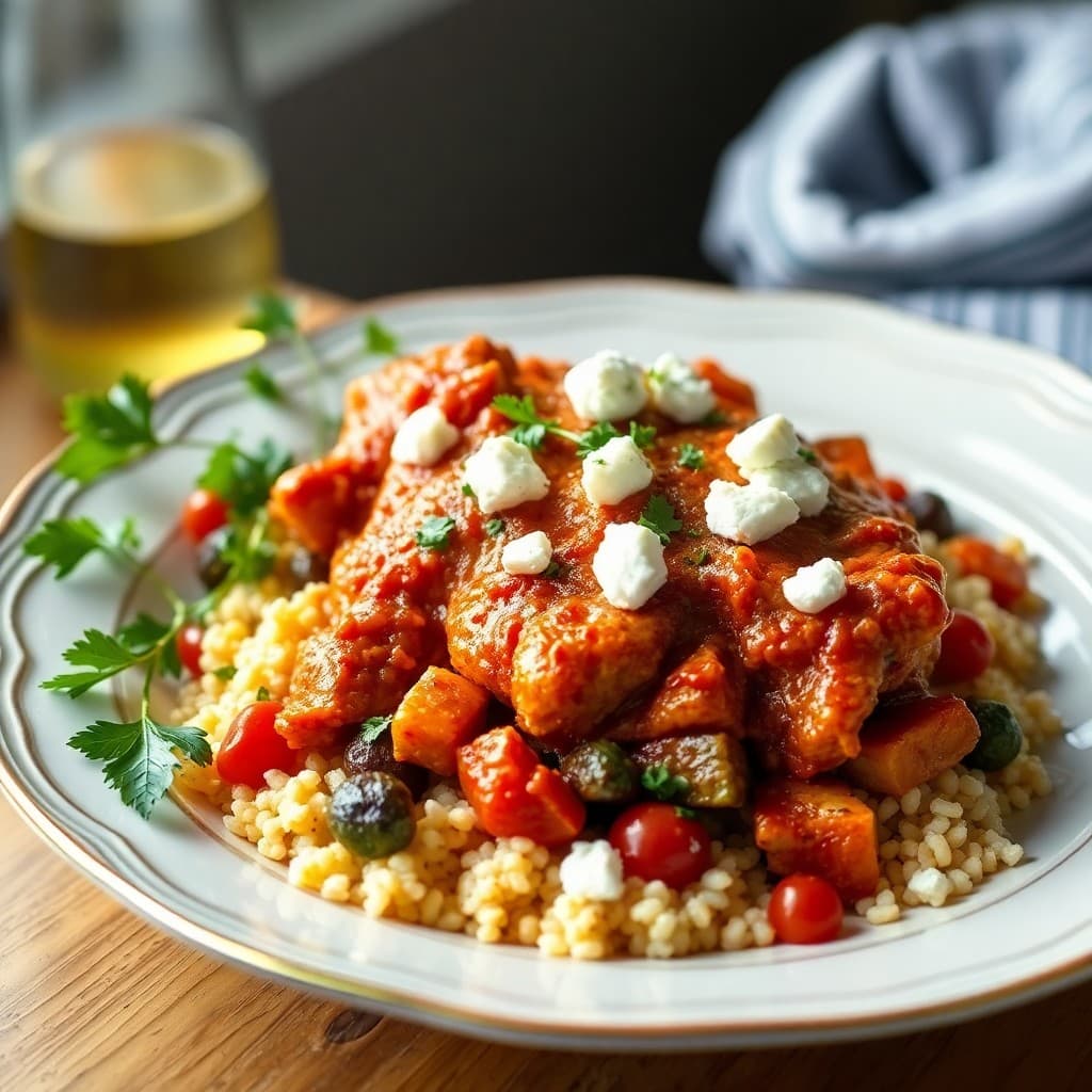 Vibrant Moroccan Chicken Tagine with Couscous Salad