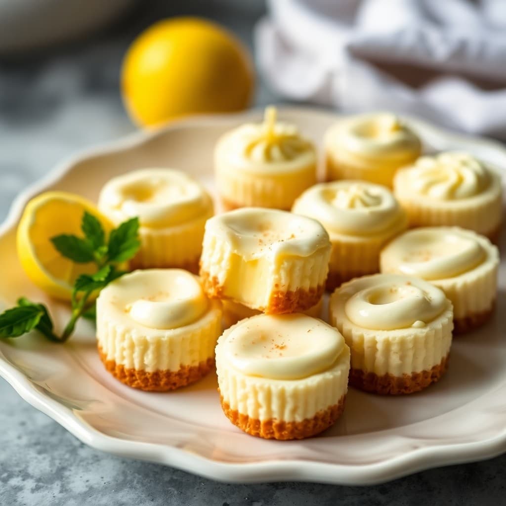 Creamy Lemon Cheesecake Bites