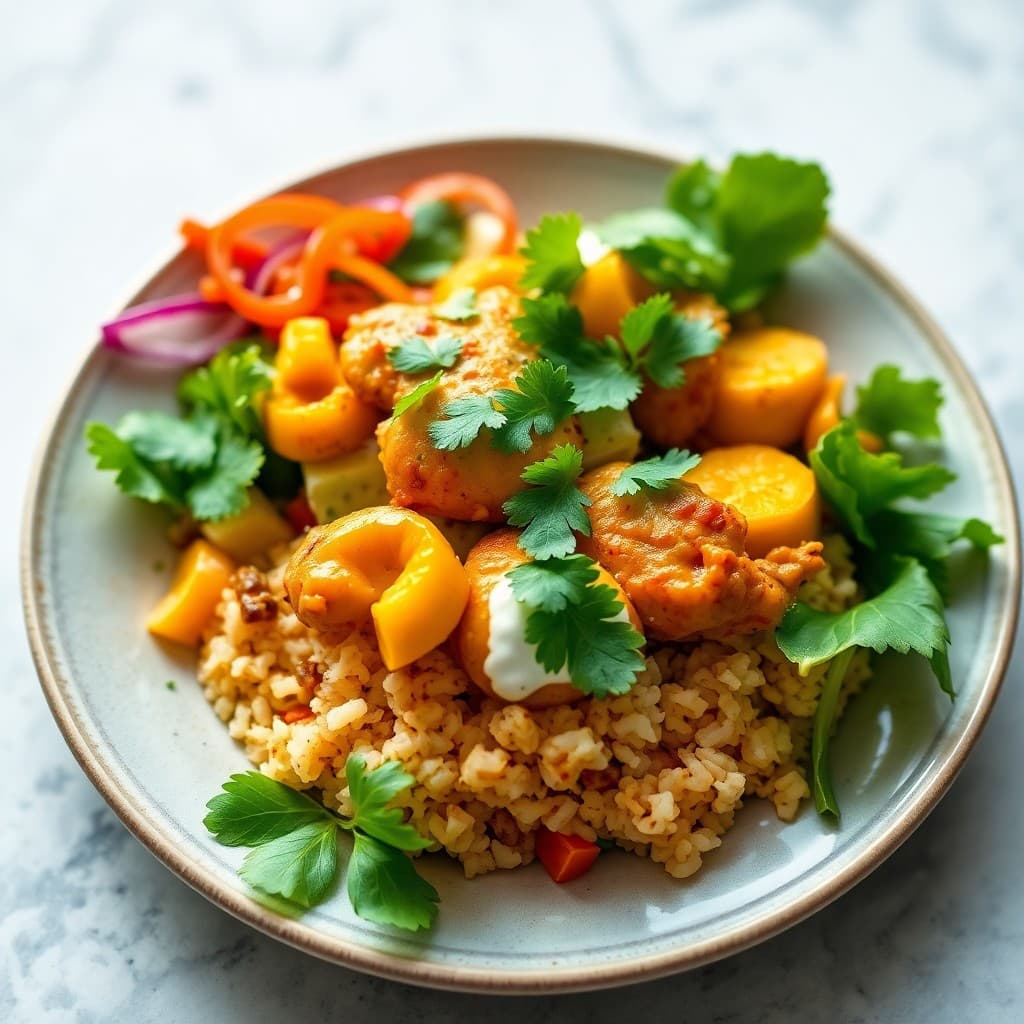 Zesty Brazilian Chicken Burrito Bowls