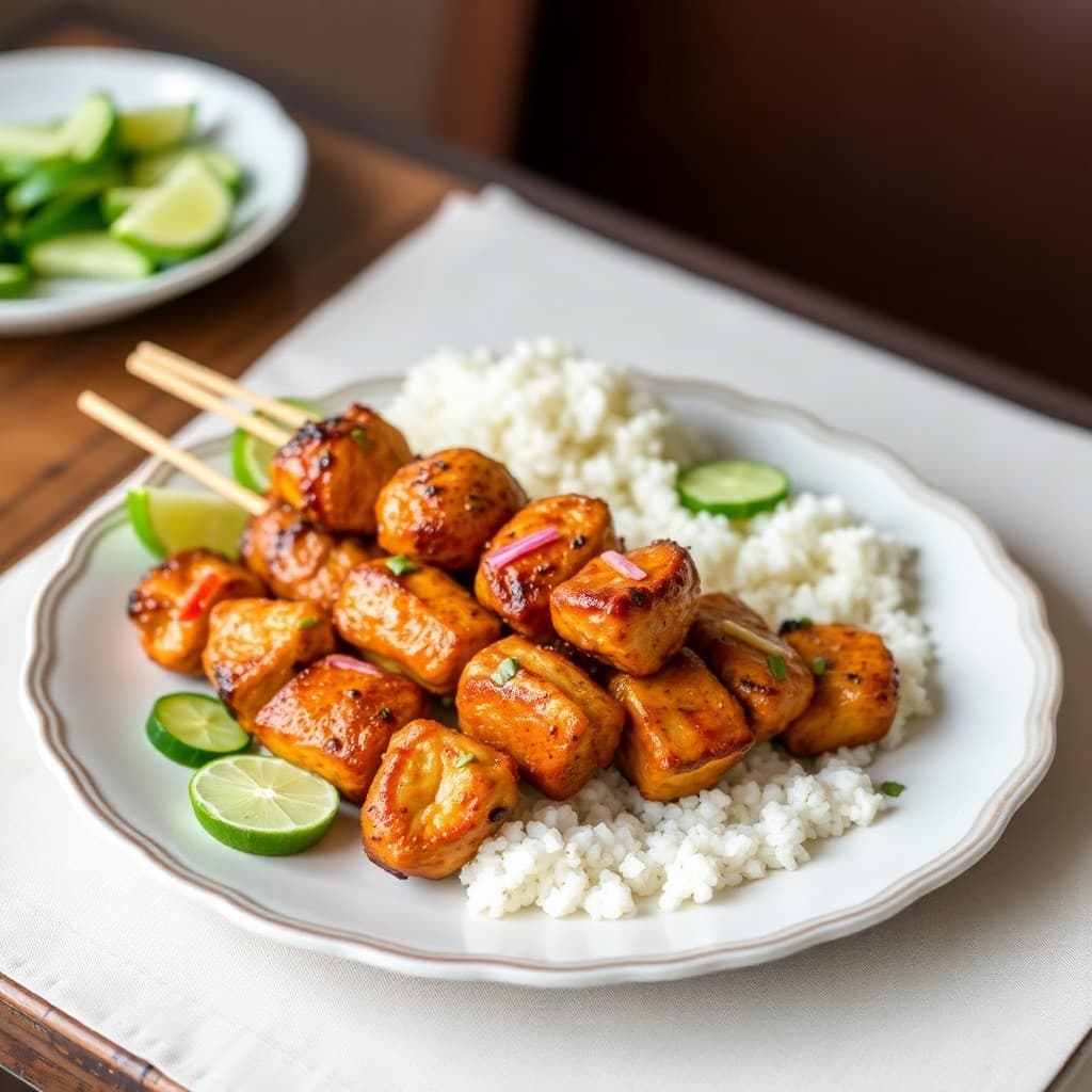 Coconut Lime Thai Chicken Skewers