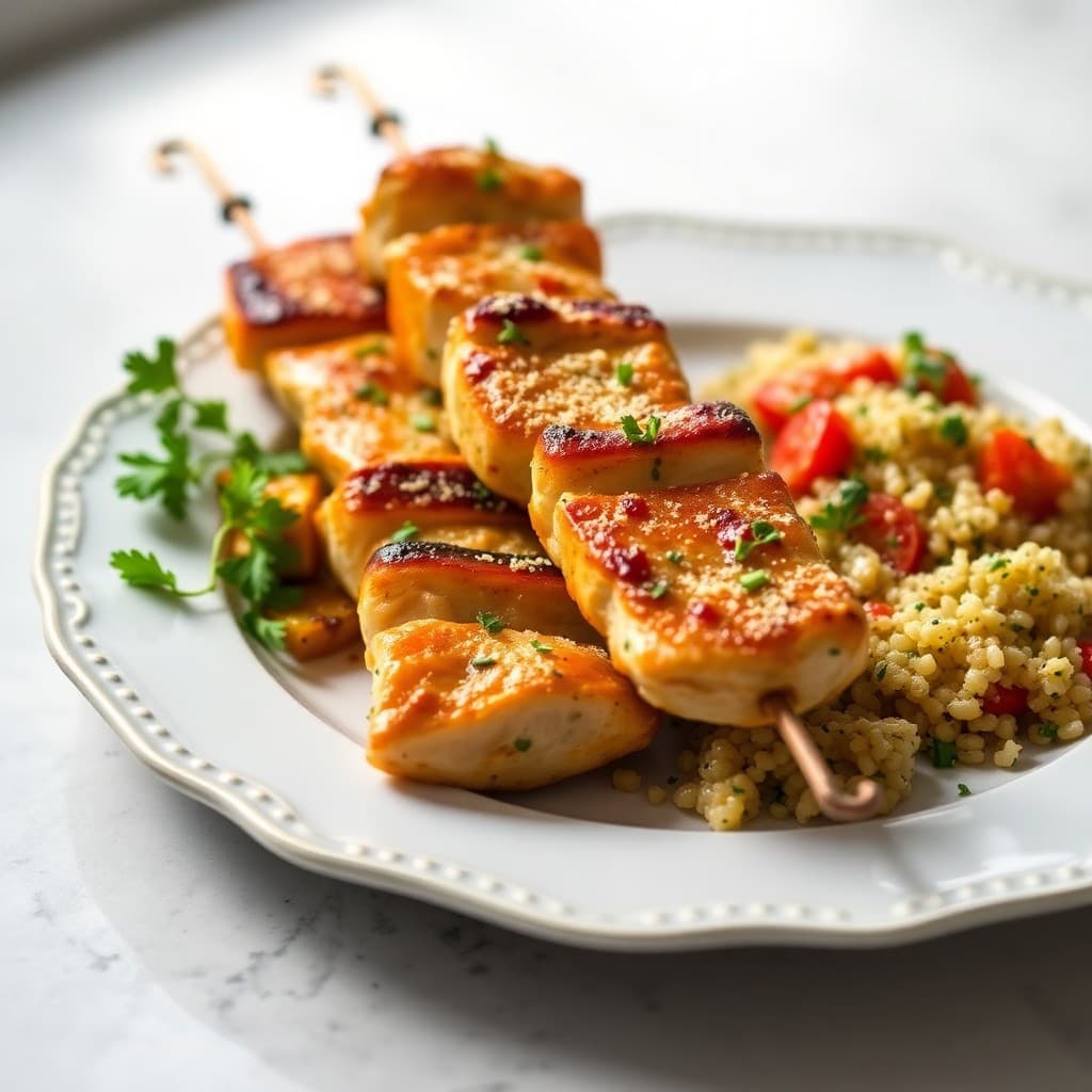 Zesty Garlic Parmesan Chicken Skewers