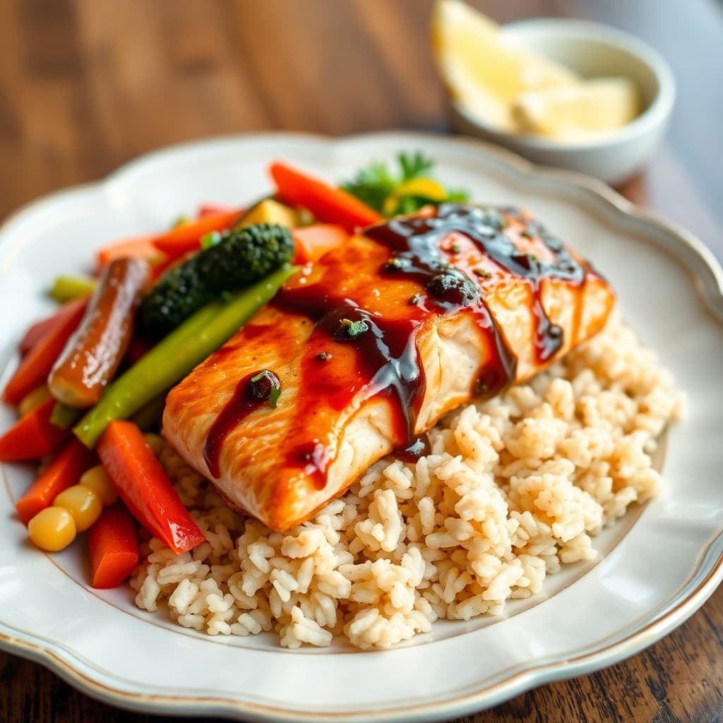 Teriyaki Salmon and Vegetable Bowls