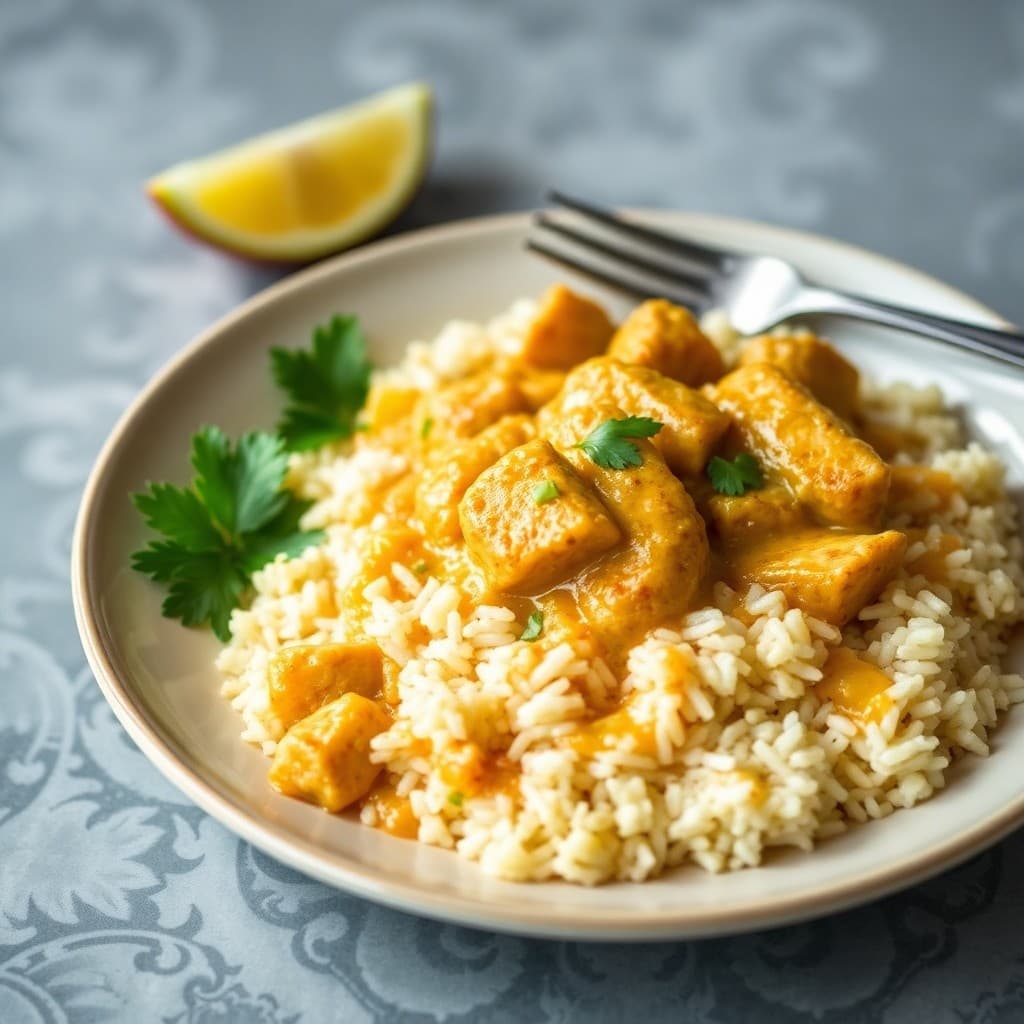 Coconut Curry Chicken with Pineapple Rice