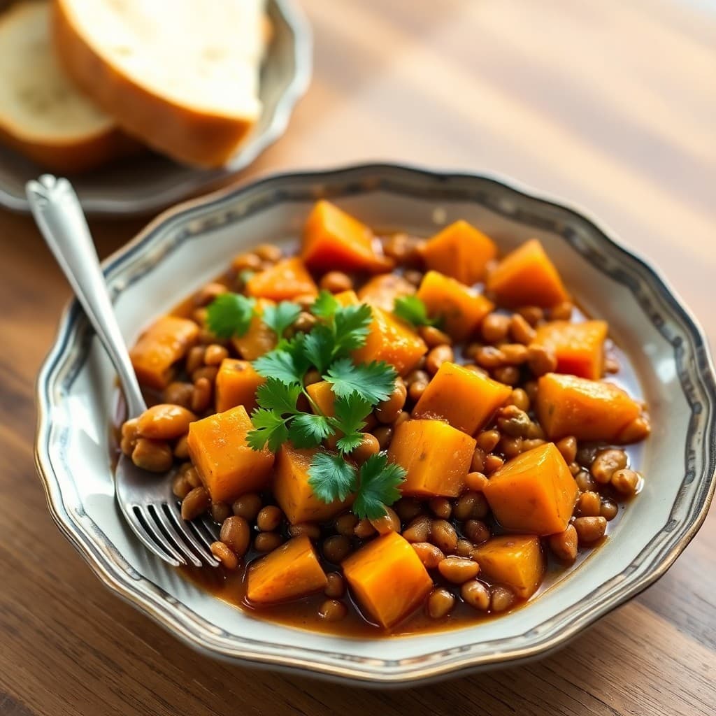 Hearty Lentil and Butternut Squash Stew (Breaking Fast)