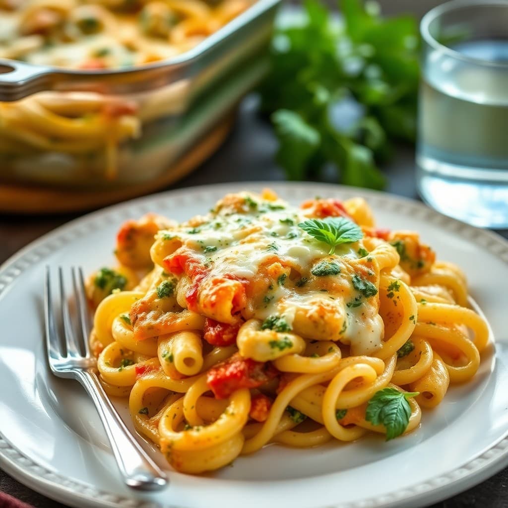 Pesto Chicken Pasta Bake