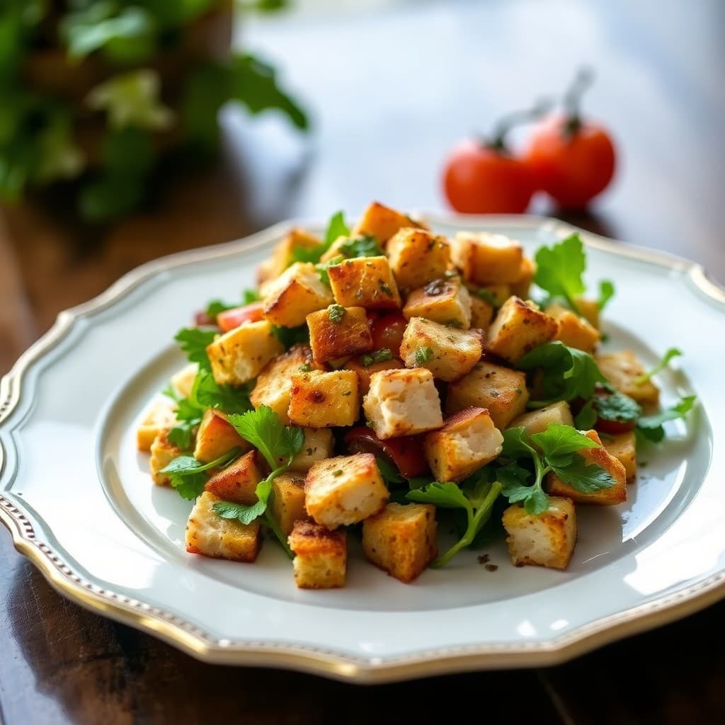 Tuscan Chicken Panzanella Salad