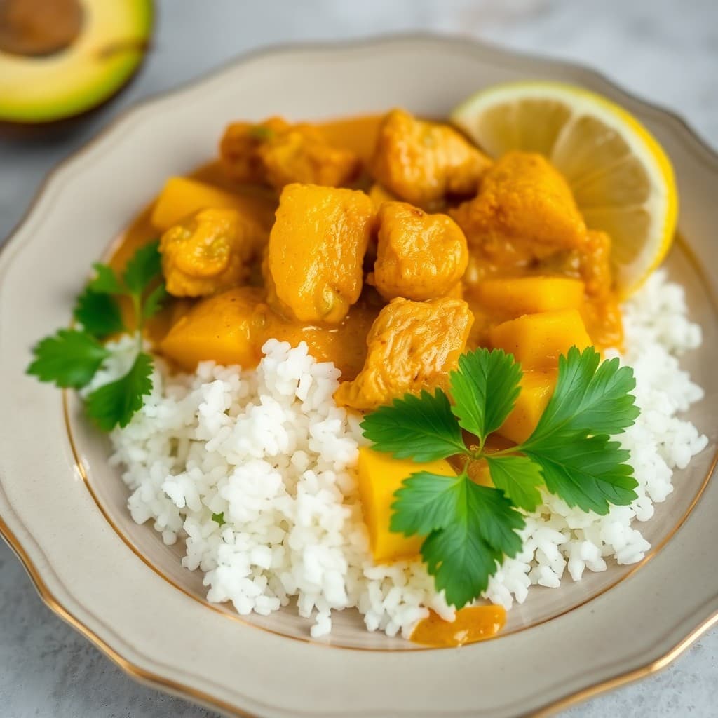 Mango Coconut Chicken Curry