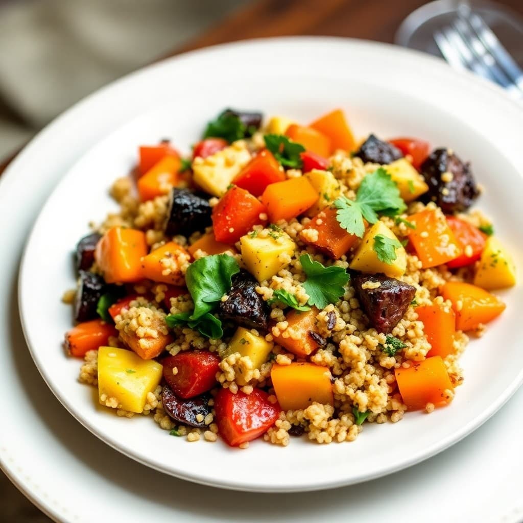Roasted Autumn Vegetable Medley with Quinoa