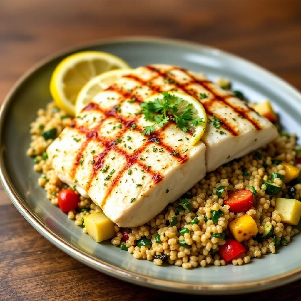 Grilled Lemon-Herb Mediterranean Swordfish