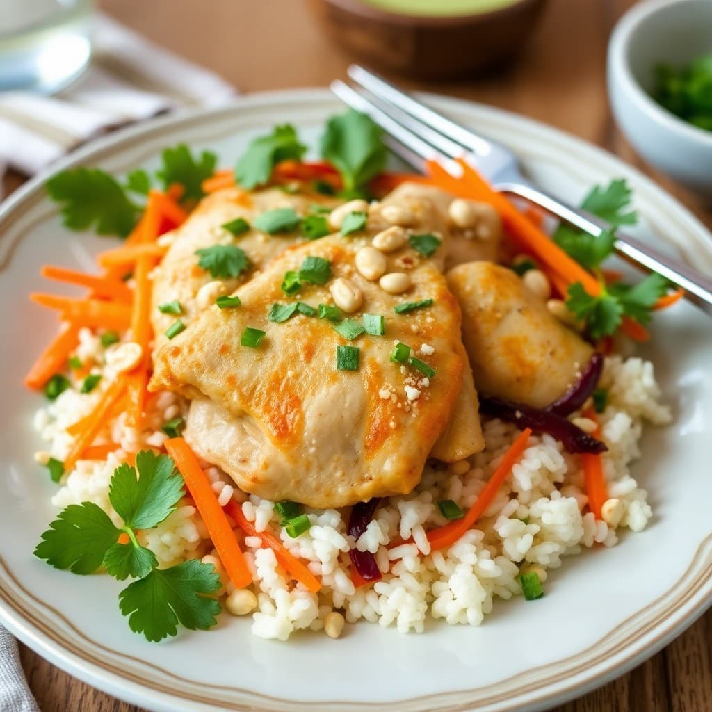 Vietnamese Lemongrass Chicken Rice Bowls