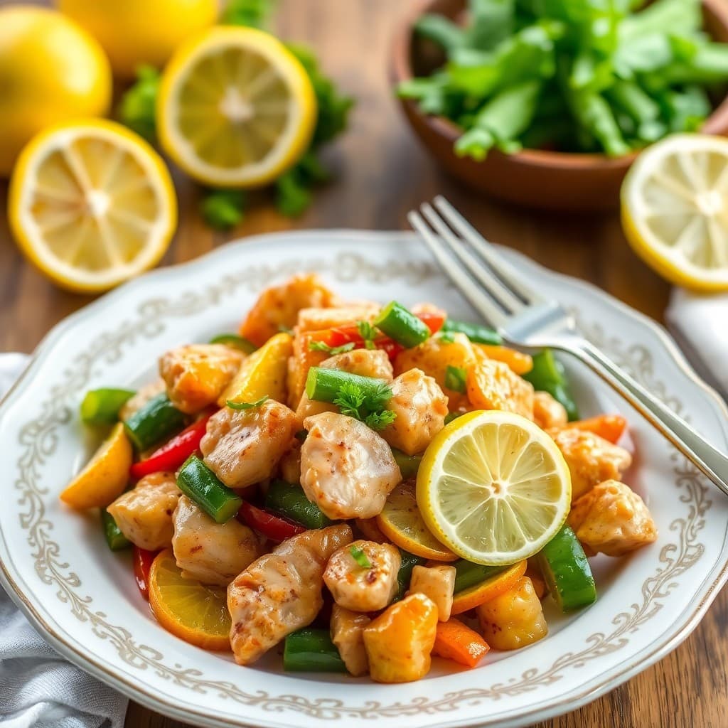Zesty Lemon Garlic Chicken Stir-Fry
