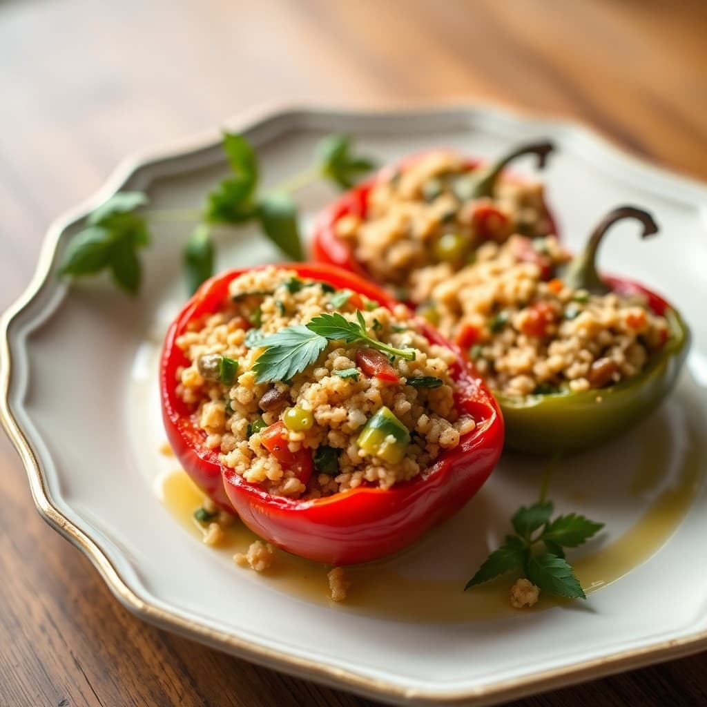 Mediterranean Quinoa Stuffed Peppers
