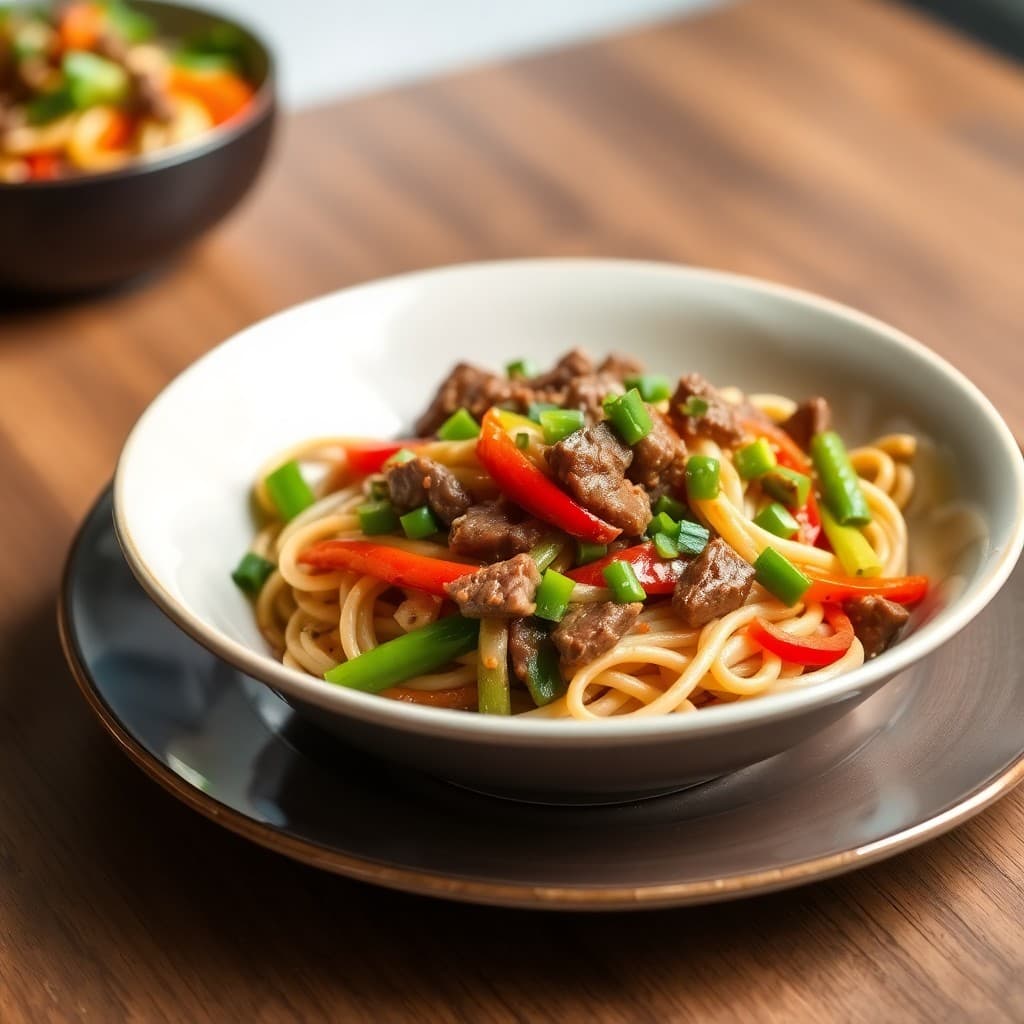 Sizzling Szechuan Beef Noodle Bowls