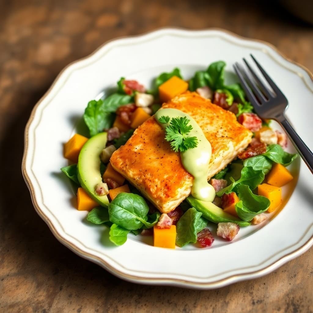 Autumn Keto Salmon Salad