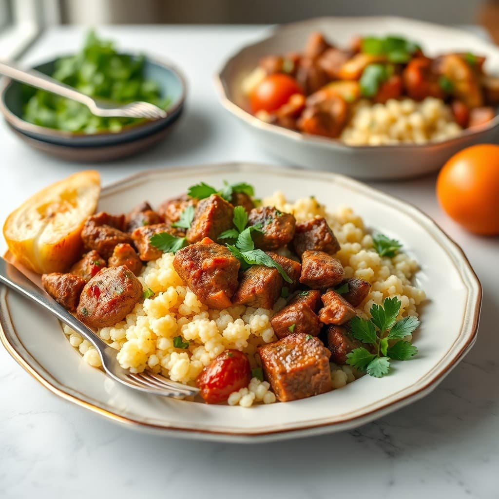Moroccan Spiced Beef and Vegetable Couscous Bowls