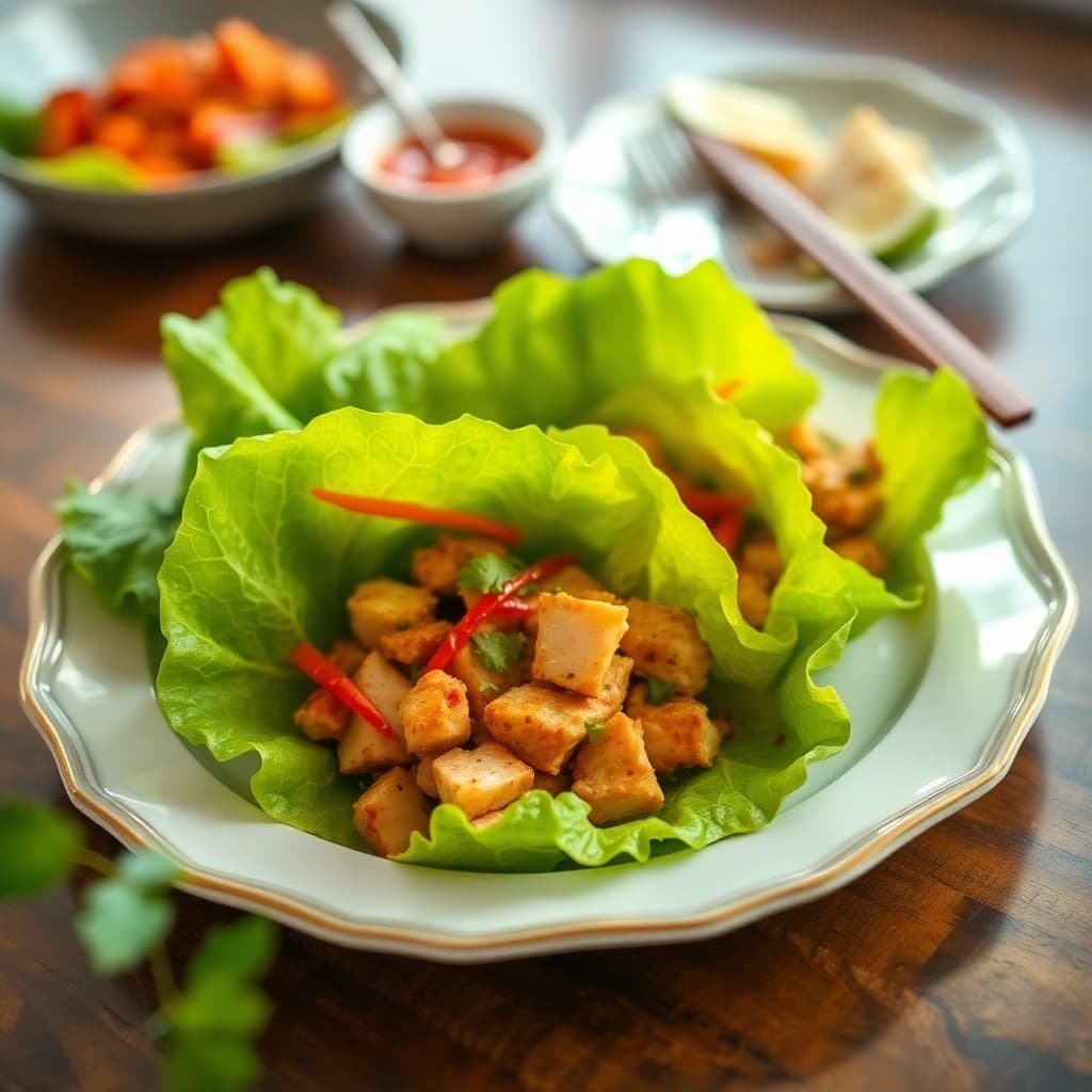 Zesty Chicken Lettuce Wraps