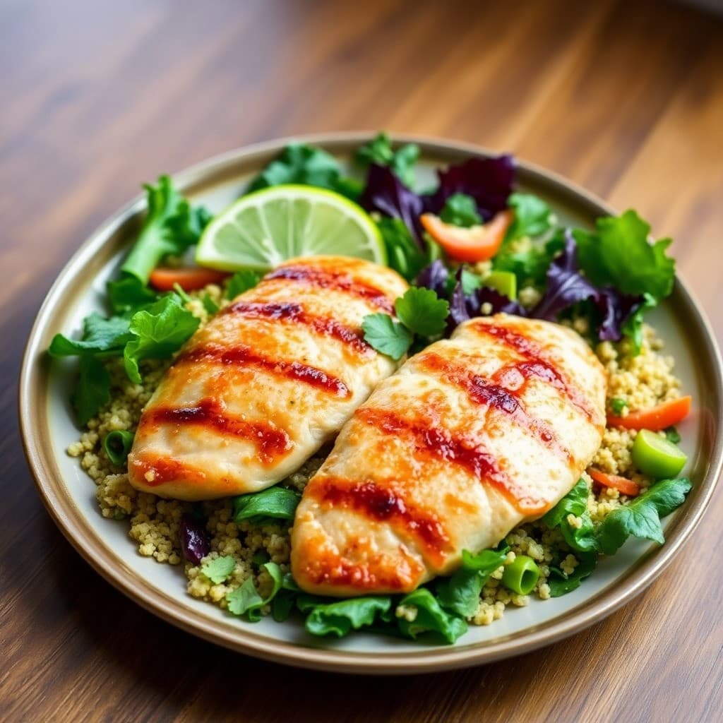 Seared Honey-Lime Chicken Salad with Quinoa