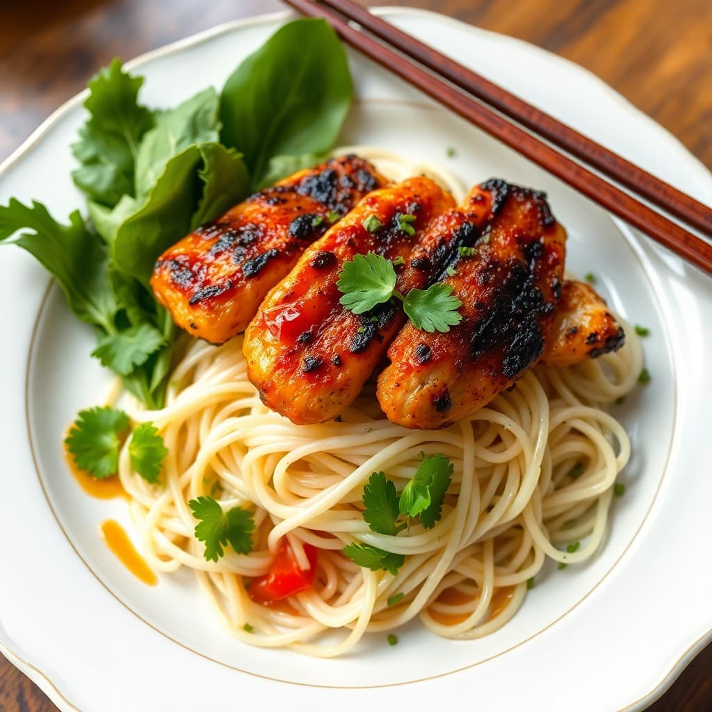 Vietnamese Lemongrass Chicken Bún Chả