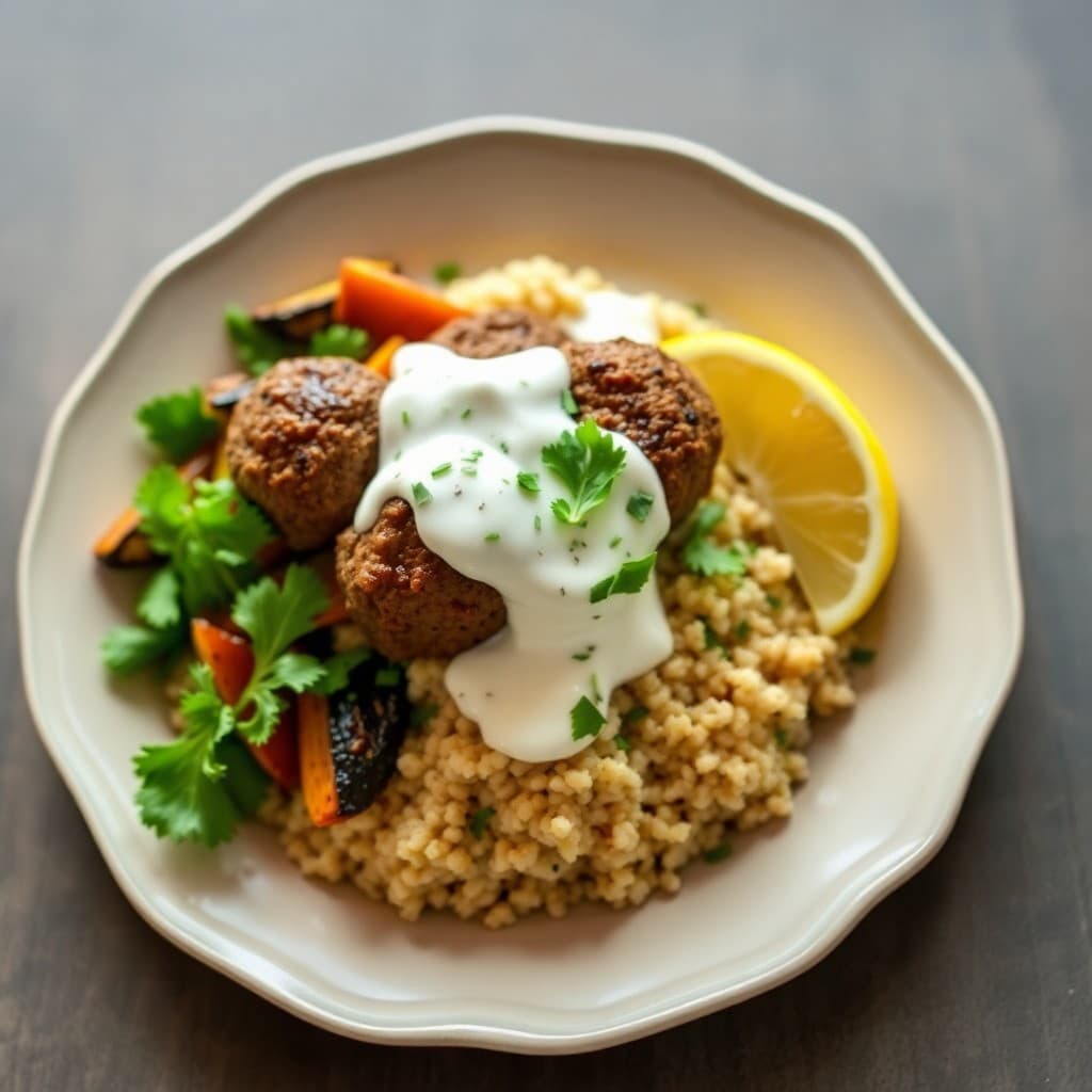 Zesty Moroccan-Spiced Beef Kefta Bowls
