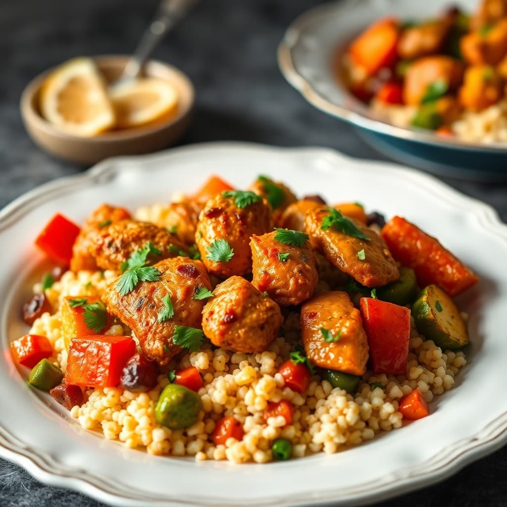 Vibrant Moroccan Chicken Couscous Bowls