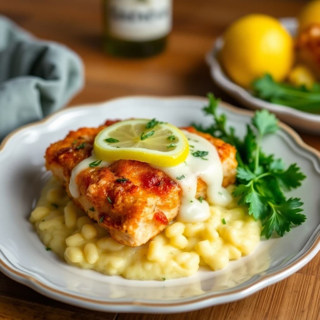Zesty Lemon Chicken Parmesan Bowls